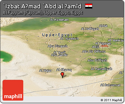 Satellite Panoramic Map of `Izbat Aḩmad `Abd Al Ḩamīd
