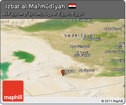 Satellite Panoramic Map of `Izbat Al Maḩmūdīyah