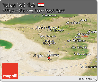 Satellite Panoramic Map of `Izbat `Alî `Îsá