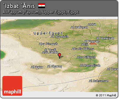 Satellite Panoramic Map of `Izbat `Ānis