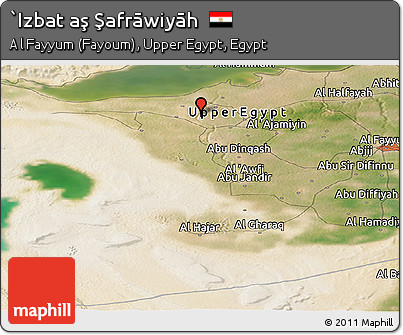 Satellite Panoramic Map of `Izbat Aş Şafrāwiyāh
