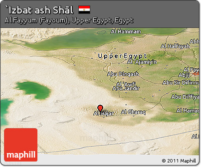 Satellite Panoramic Map of `Izbat Ash Shāl