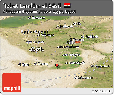 Satellite Panoramic Map of `Izbat Lamlūm Al Bāsil