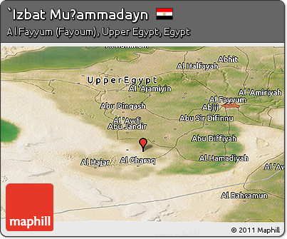 Satellite Panoramic Map of `Izbat Muḩammadayn