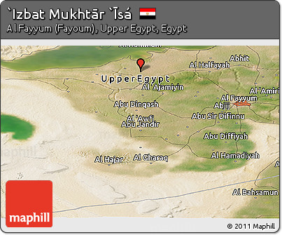 Satellite Panoramic Map of `Izbat Mukhtār `Īsá