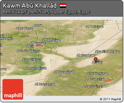 Satellite Panoramic Map of Kawm Abū Khallād
