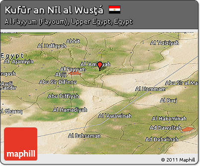 Satellite Panoramic Map of Kufūr An Nīl Al Wusţá