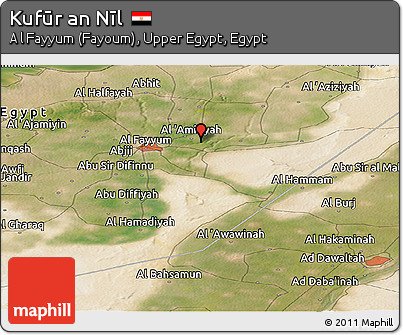 Satellite Panoramic Map of Kufūr An Nīl
