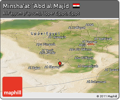 Satellite Panoramic Map of Minsha'at `Abd Al Majīd