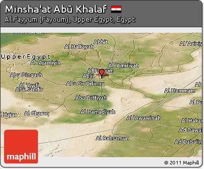 Satellite Panoramic Map of Minsha'at Abū Khalaf