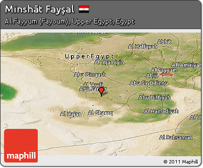 Satellite Panoramic Map of Minshāt Fayşal