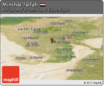 Satellite Panoramic Map of Minshāt Ḩalfah