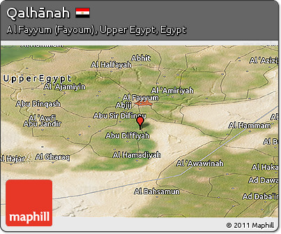 Satellite Panoramic Map of Qalhānah
