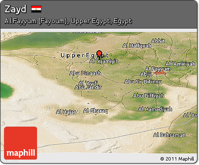 Satellite Panoramic Map of Zayd