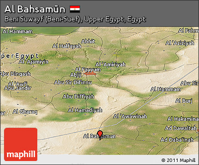 Satellite Panoramic Map of Al Bahsamūn