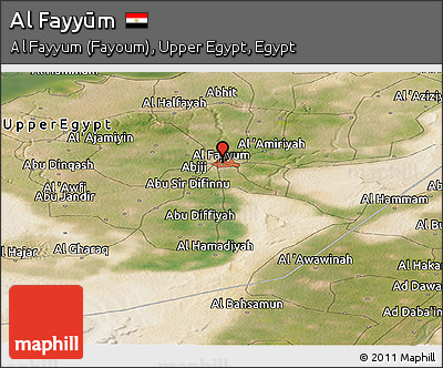 Satellite Panoramic Map of Al Fayyūm
