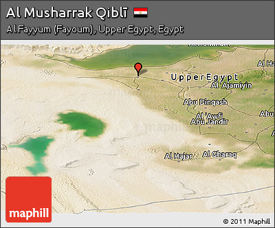 Satellite Panoramic Map of Al Musharrak Qiblī