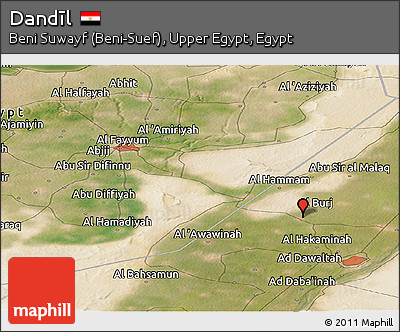 Satellite Panoramic Map of Dandīl