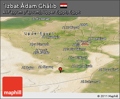 Satellite Panoramic Map of `Izbat Ādam Ghālib