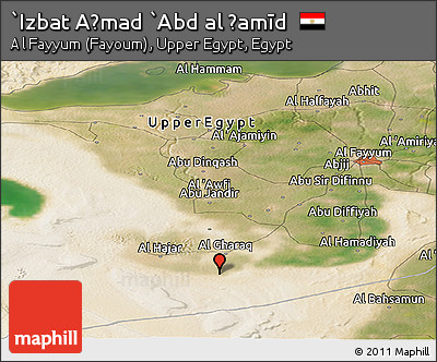 Satellite Panoramic Map of `Izbat Aḩmad `Abd Al Ḩamīd