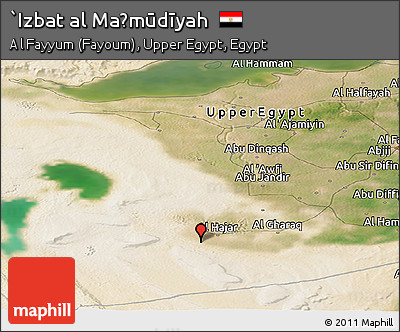 Satellite Panoramic Map of `Izbat Al Maḩmūdīyah