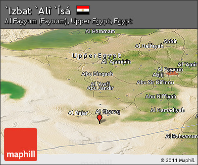 Satellite Panoramic Map of `Izbat `Alî `Îsá