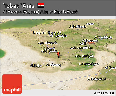 Satellite Panoramic Map of `Izbat `Ānis