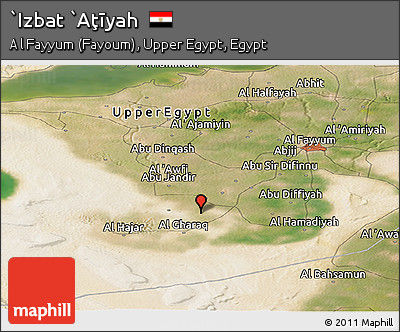Satellite Panoramic Map of `Izbat `Aţīyah