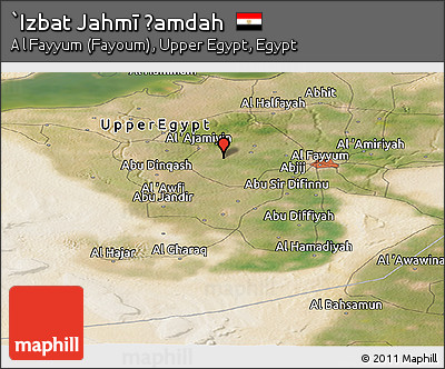 Satellite Panoramic Map of `Izbat Jahmī Ḩamdah