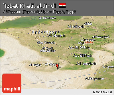 Satellite Panoramic Map of `Izbat Khalīl Al Jindī