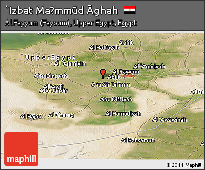 Satellite Panoramic Map of `Izbat Maḩmmūd Āghah