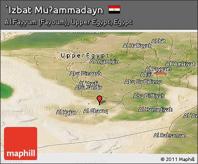 Satellite Panoramic Map of `Izbat Muḩammadayn