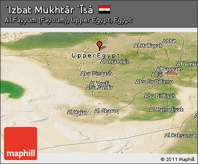 Satellite Panoramic Map of `Izbat Mukhtār `Īsá