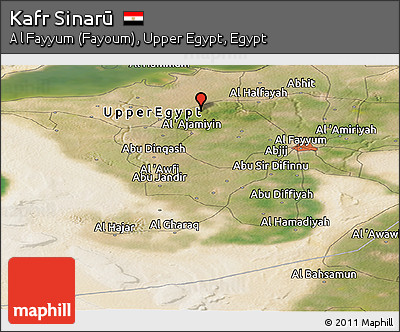 Satellite Panoramic Map of Kafr Sinarū
