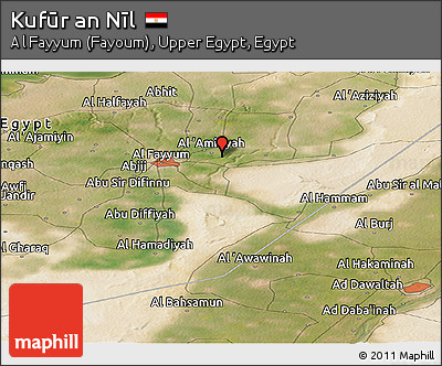 Satellite Panoramic Map of Kufūr An Nīl
