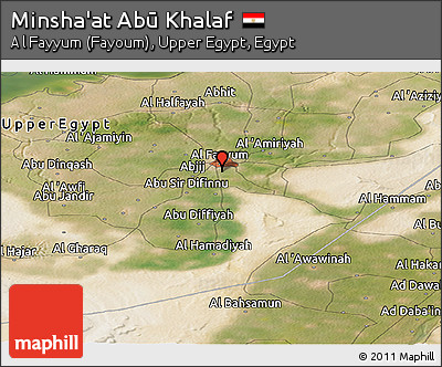 Satellite Panoramic Map of Minsha'at Abū Khalaf