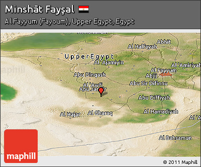 Satellite Panoramic Map of Minshāt Fayşal