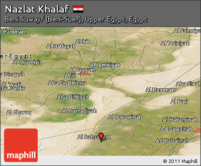 Satellite Panoramic Map of Nazlat Khalaf