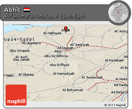 Shaded Relief Panoramic Map of Abhīt