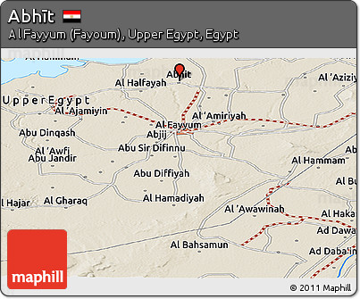 Shaded Relief Panoramic Map of Abhīt