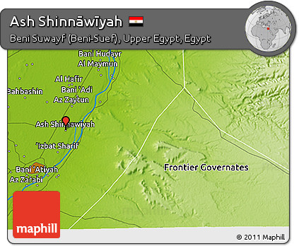 Physical 3D Map of Ash Shinnāwīyah