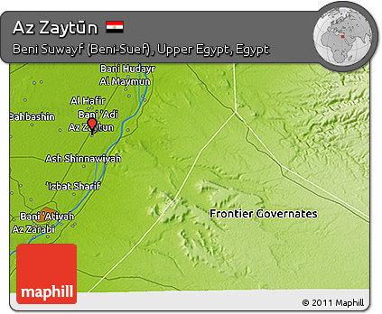 Physical 3D Map of Az Zaytūn