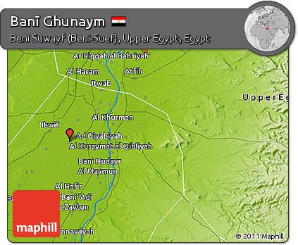 Physical 3D Map of Banī Ghunaym