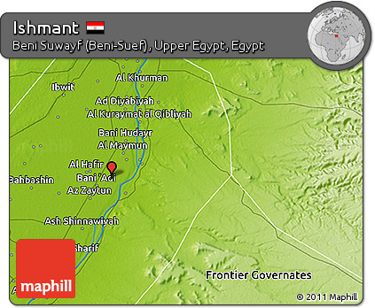 Physical 3D Map of Ishmant