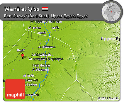 Physical 3D Map of Wanā Al Qiss