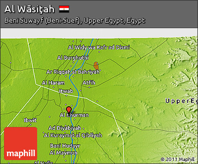 Physical 3D Map of Al Wāsiţah
