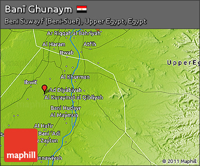 Physical 3D Map of Banī Ghunaym