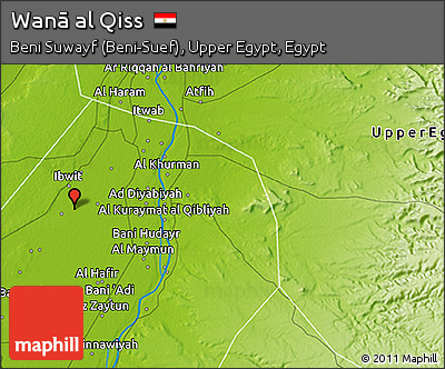 Physical 3D Map of Wanā Al Qiss