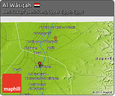 Physical 3D Map of Al Wāsiţah