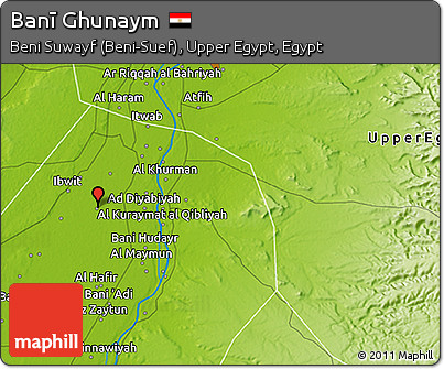 Physical 3D Map of Banī Ghunaym